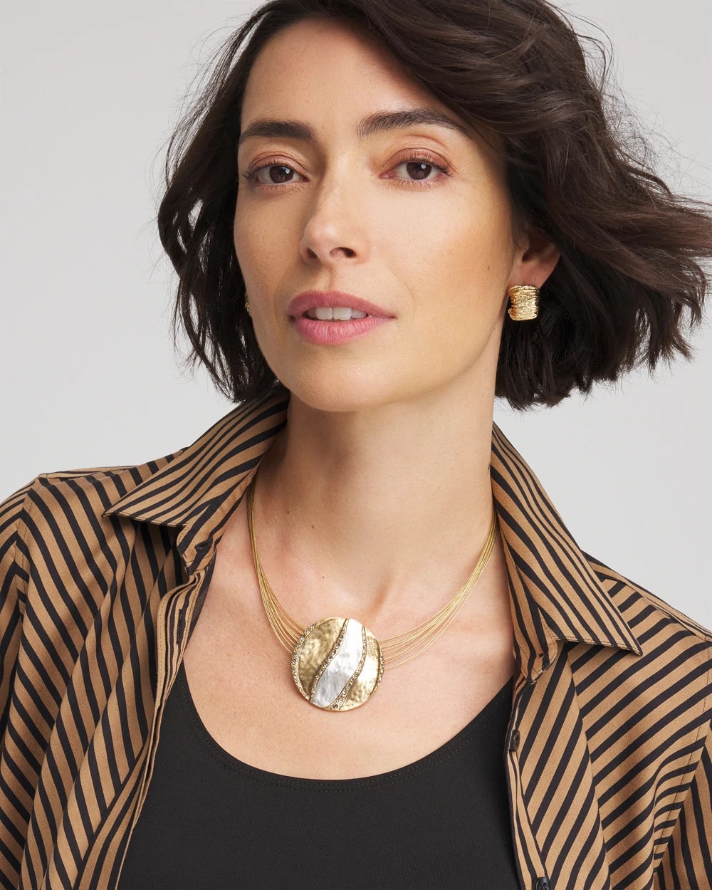 Mixed-Metal Safari Pendant Necklace - Chico's