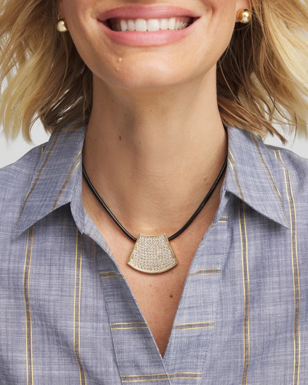 Gold Glitz Pendant Necklace - Chico's