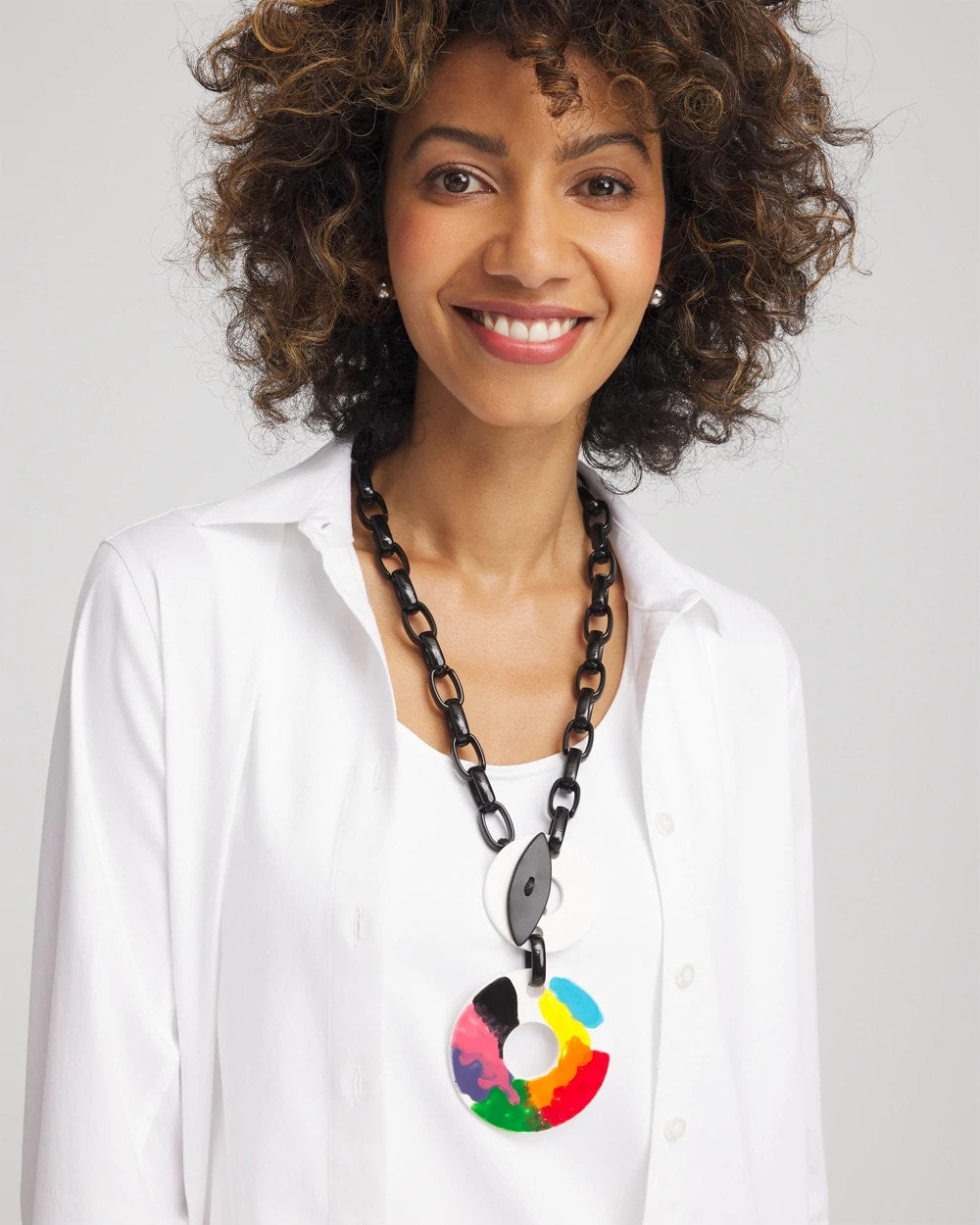SYLCA® x Chico's Multi-Color Chain Toggle Necklace - Chico's