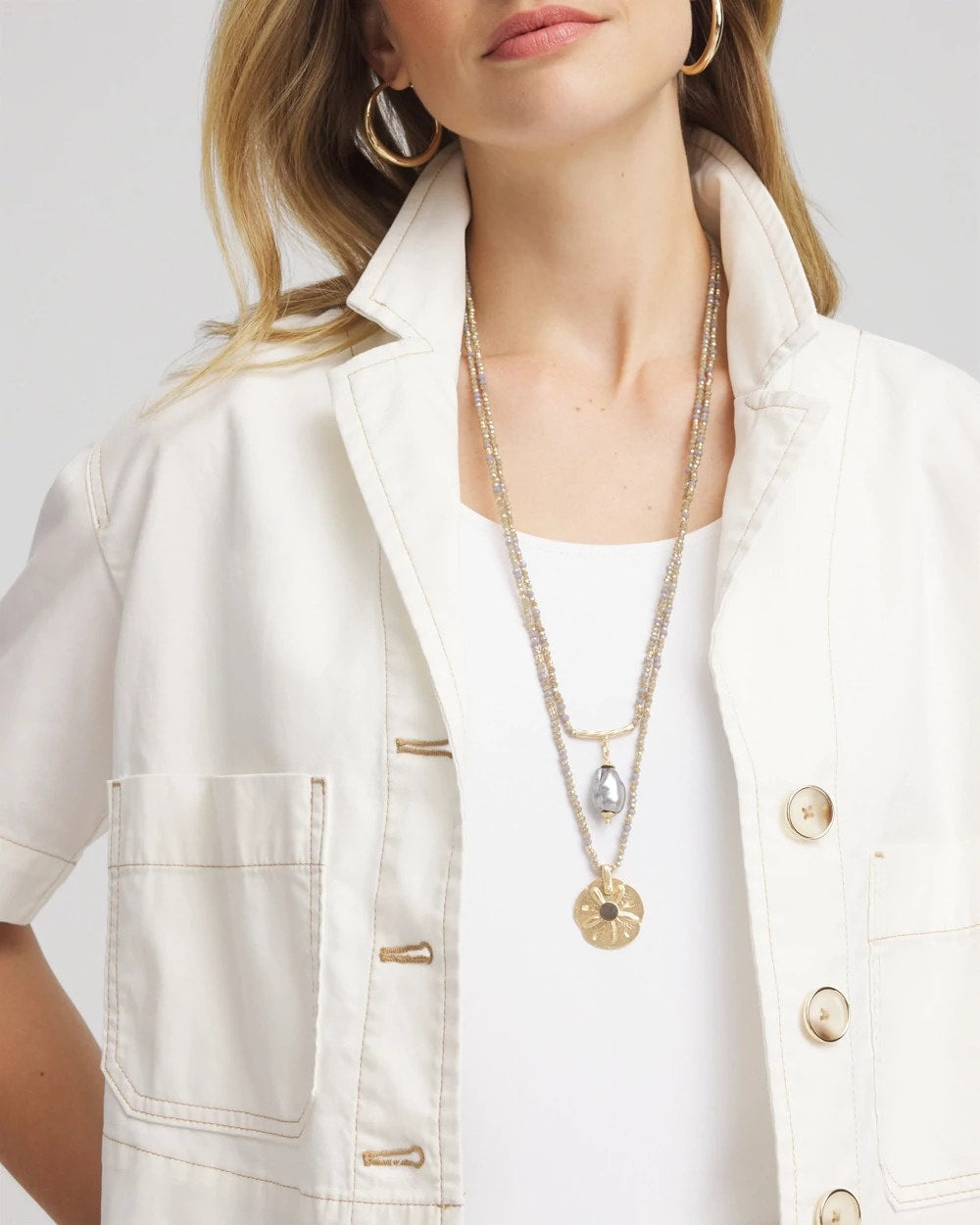 Convertible Abalone Pendant Necklace - Chico's