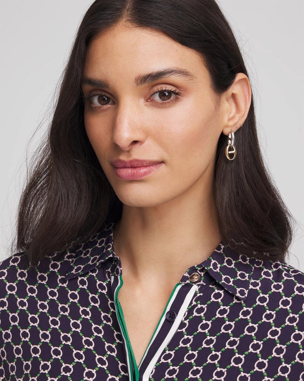 Mixed Metal Link Earrings - Chico's