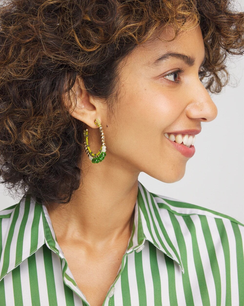No Droop® Beaded Hoop Earrings - Chico's