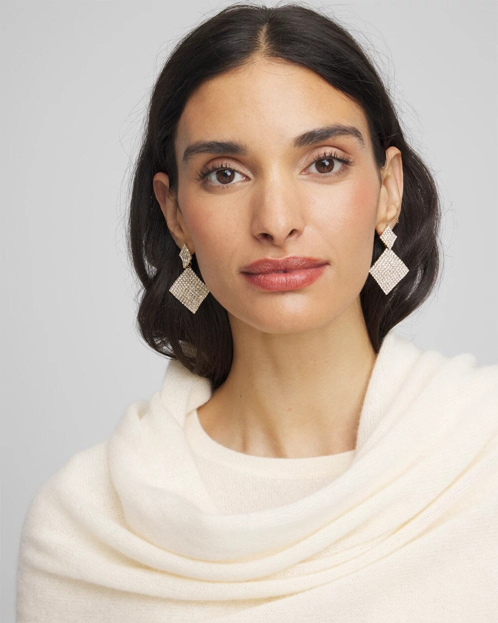 Curved Crystal Earrings - Chico's