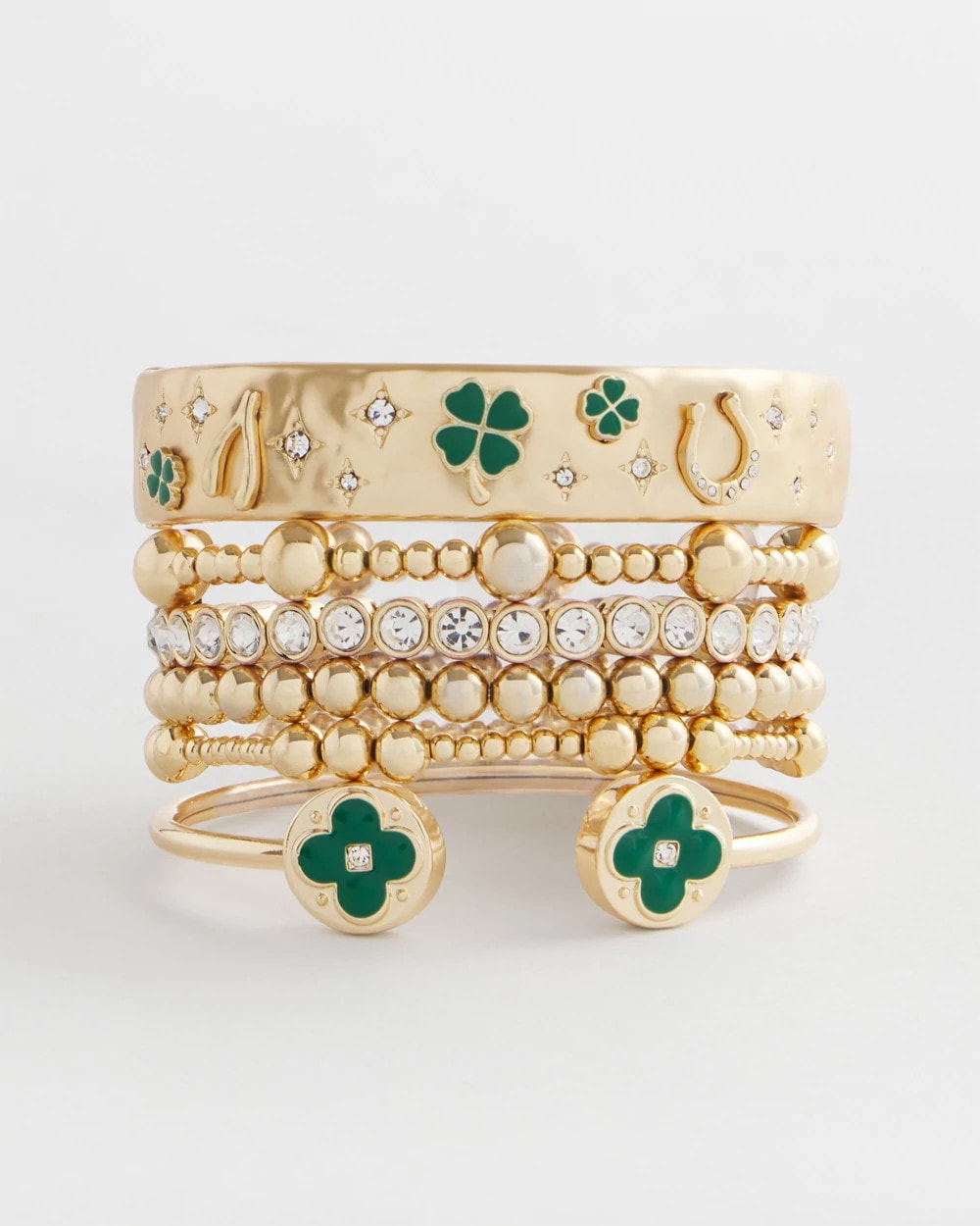 Four Leaf Clover Flex Cuff Bracelet - Chico's