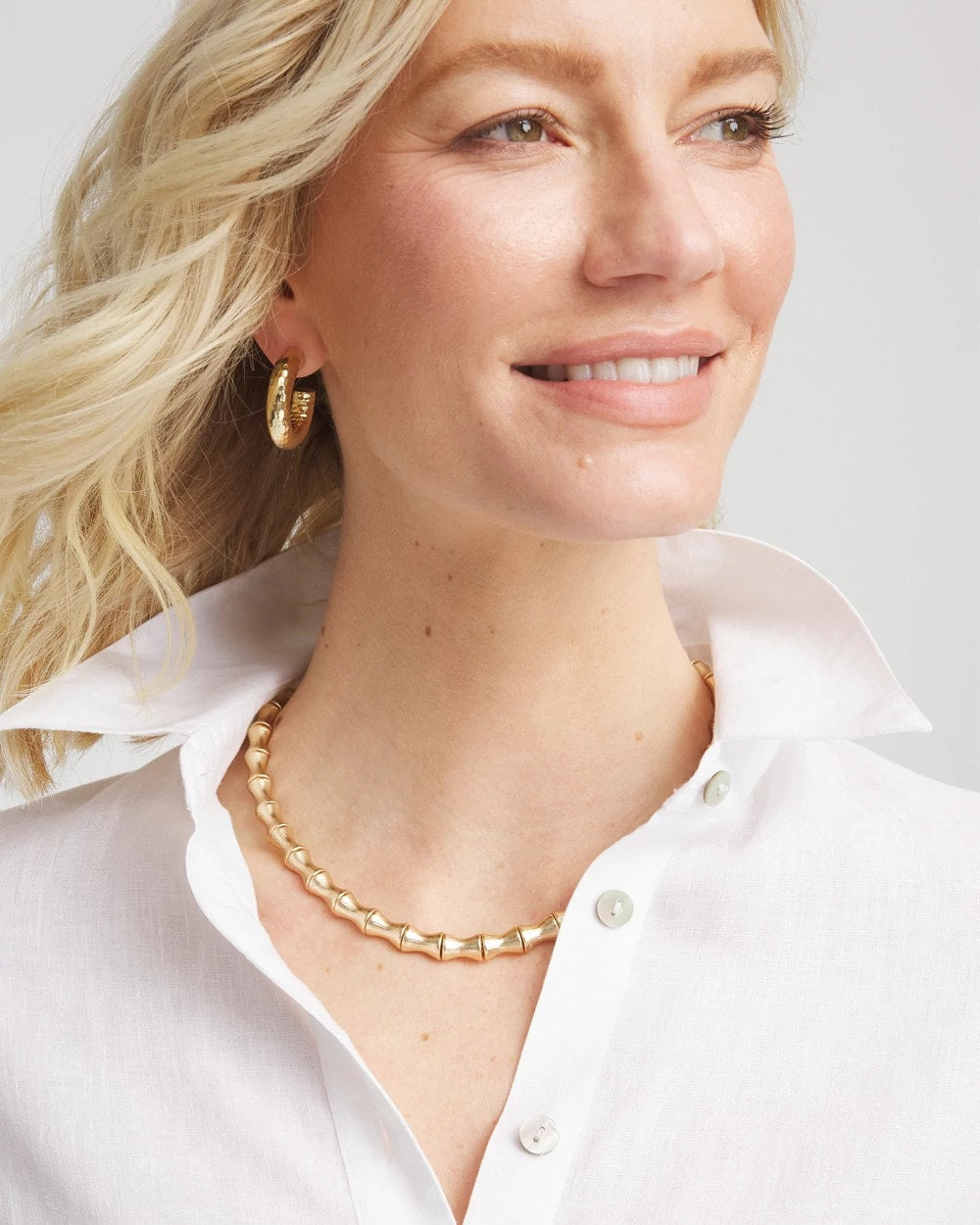 Golden Bamboo Collar Necklace - Chico's