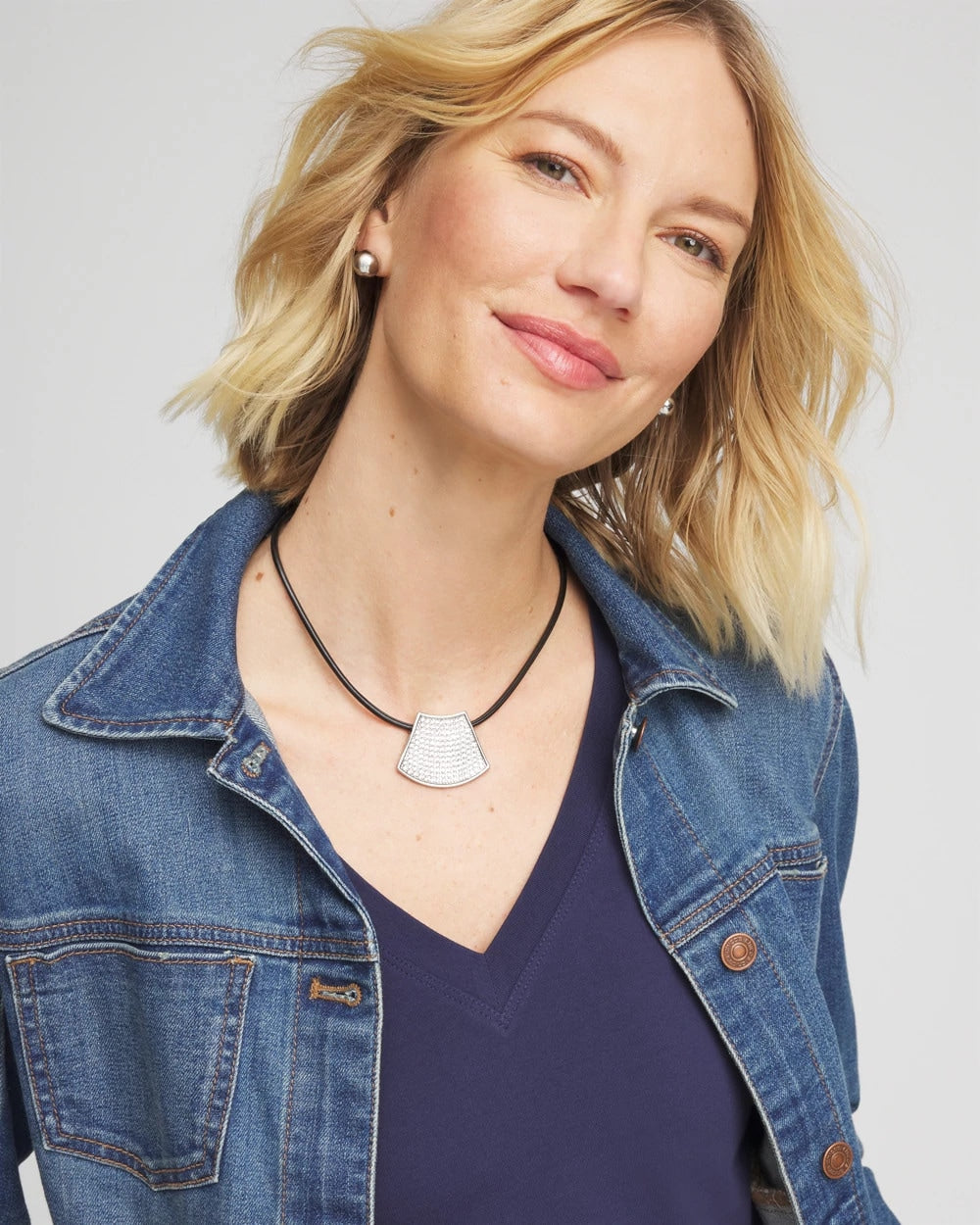 Silver Glitz Pendant Necklace - Chico's