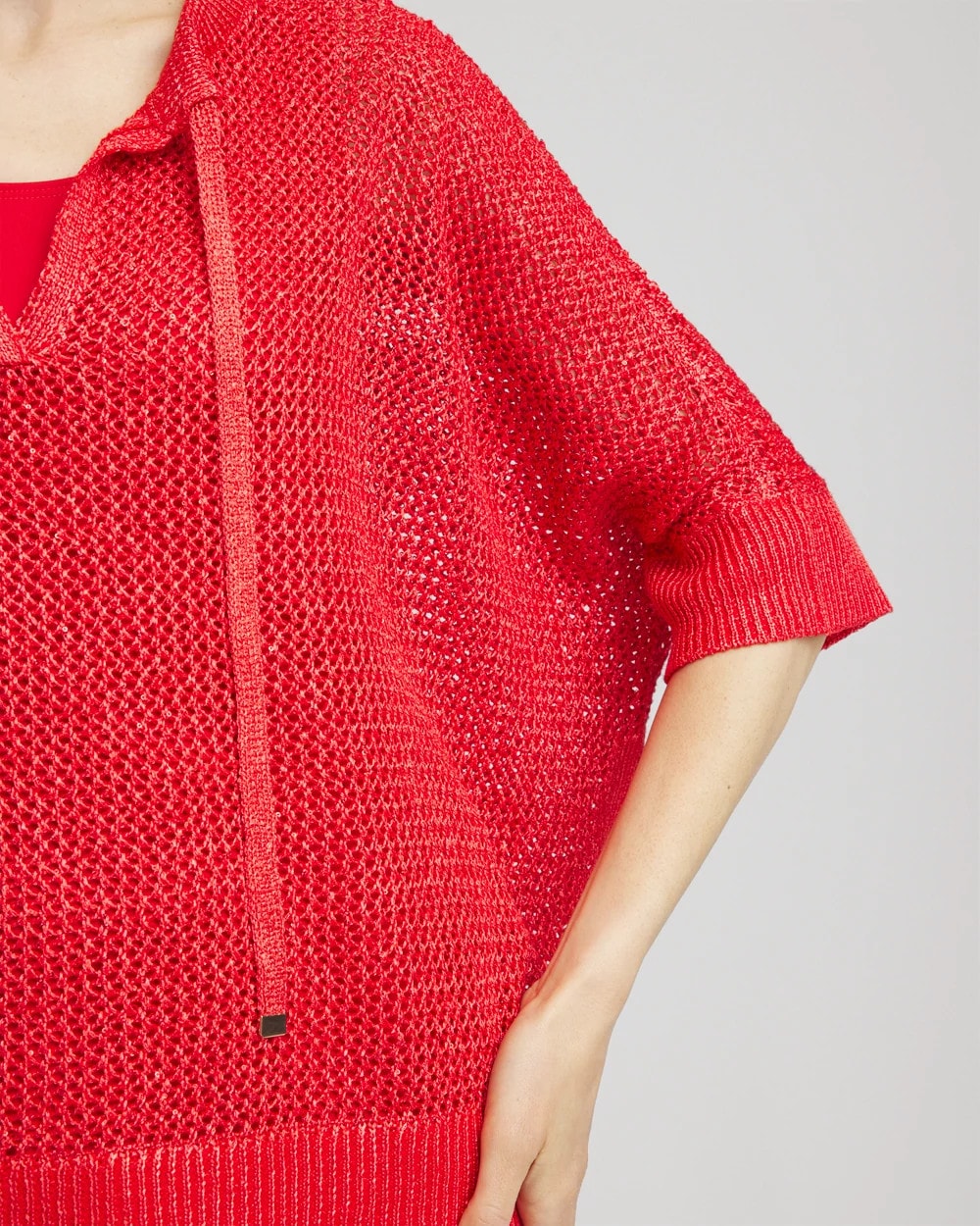 Sequin Open Knit Poncho - Chico's