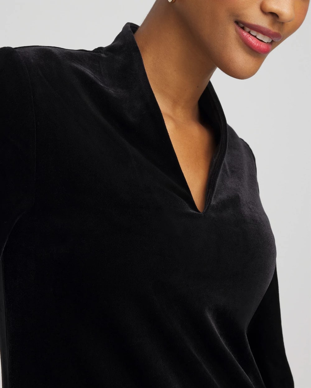 Travelers™ Velvet V-Neck Kimono Sleeve Top - Chico's