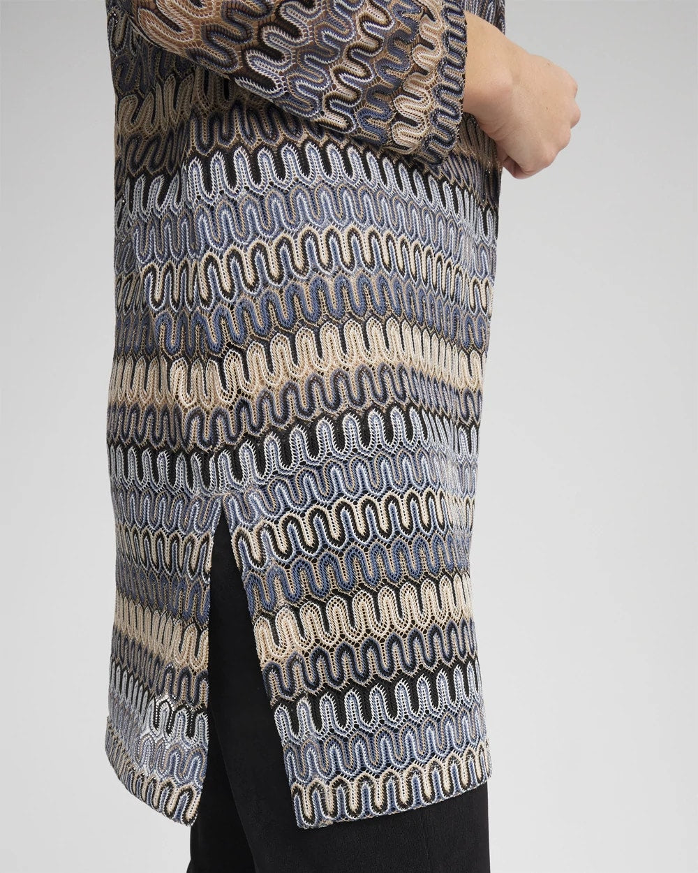 Travelers™ Knit Chevron Open-Front Cardigan - Chico's