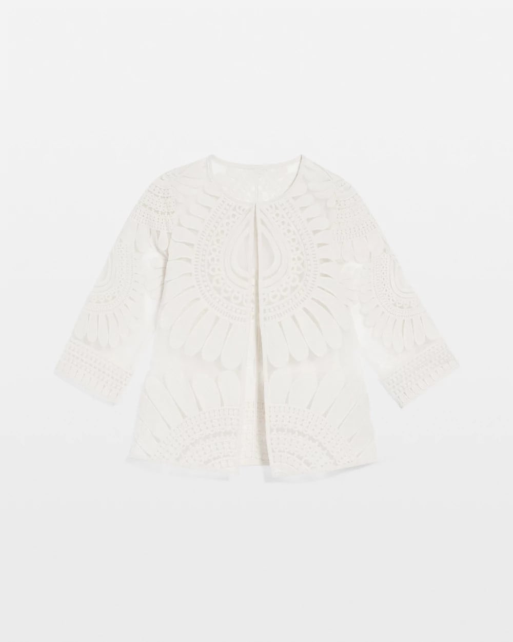 Travelers™ Collection Embroidered 3/4 Sleeve Jacket - Chico's