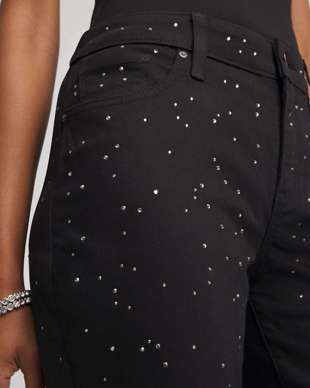 Stone Embellished Girlfriend Slim Ankle Jeans - Chico's