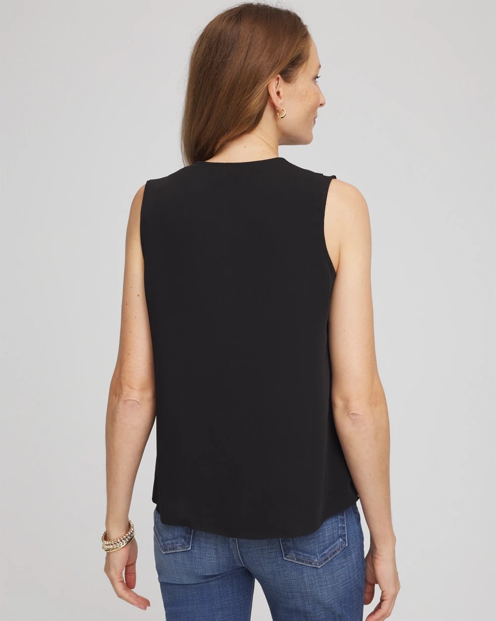 Satin Ruffle Tank - Chico's