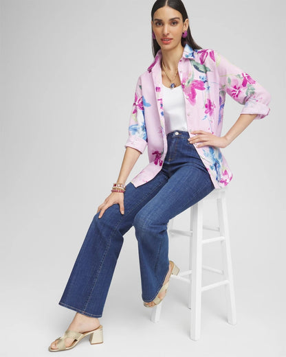 No Iron™ Floral Linen Shirt - Chico's