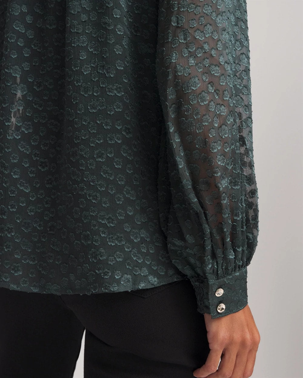Clip-Dot Billow-Sleeve Blouse - Chico's