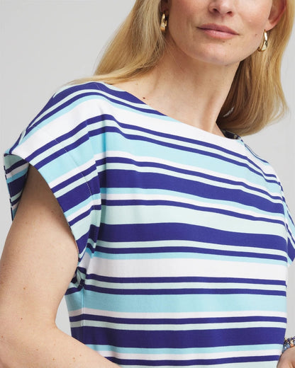 Stripe Modern Cap Sleeve Tee - Chico's