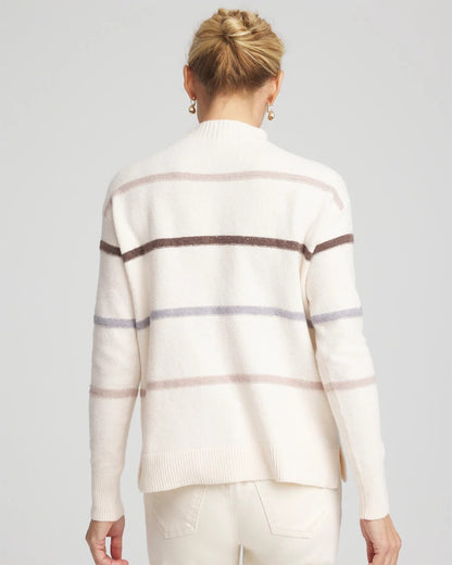 Sequined Stripe Pullover Sweater - Chico's