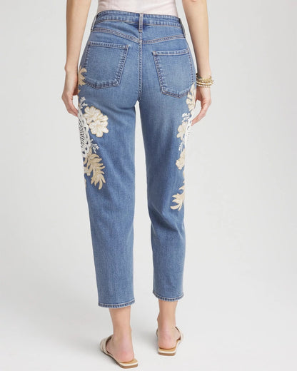 Embellished Tapered Cropped Jean - Chico's