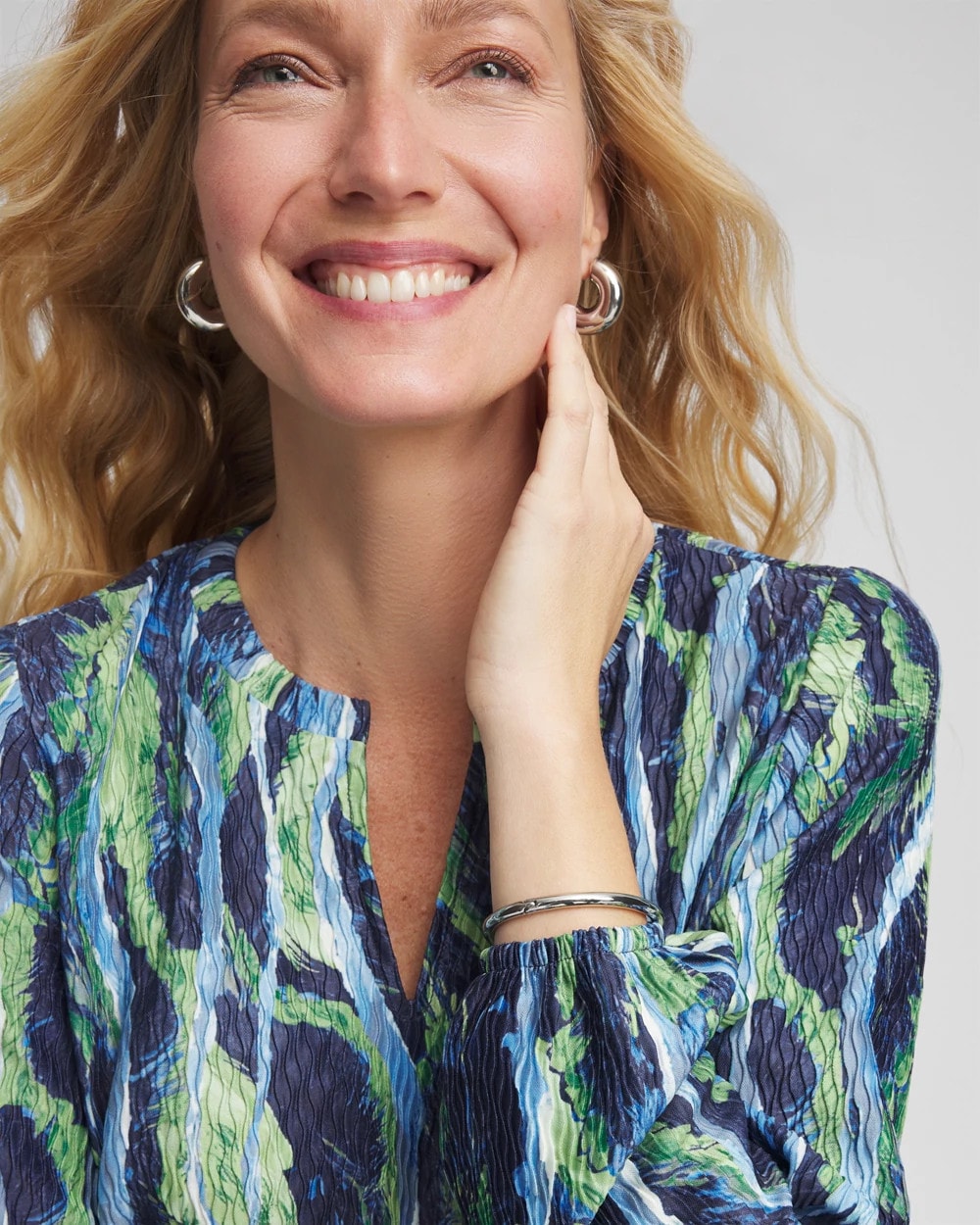 Ocean Plume Crinkle Top - Chico's