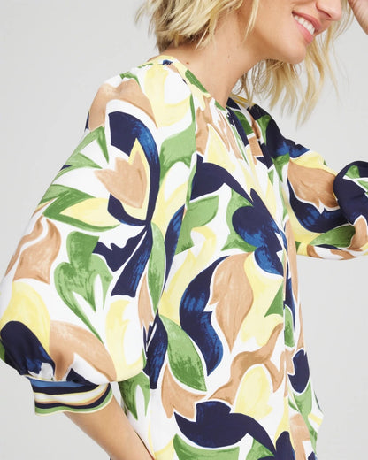 Mod Blooms Matte Satin Pullover - Chico's