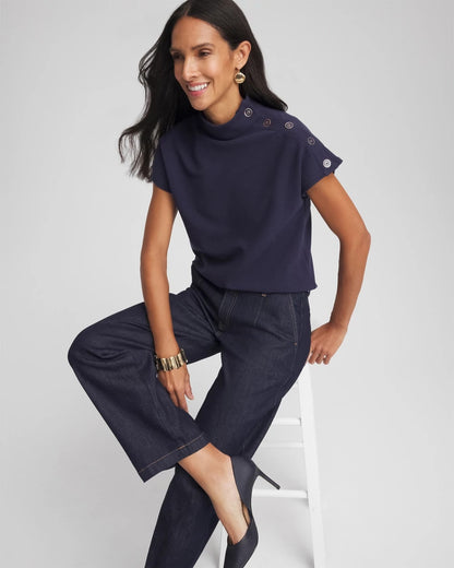 Ottoman Cap Sleeve Tee - Chico's