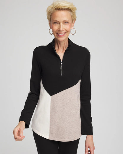 Zenergy® Luxe Colorblock Half-Zip Pullover - Chico's