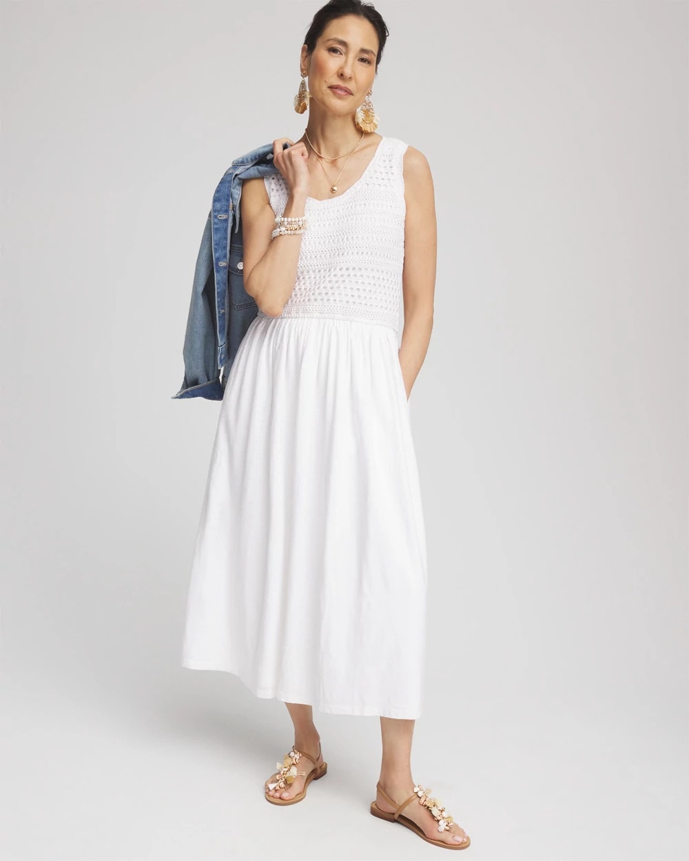Crochet-Bodice Maxi Dress - Chico's