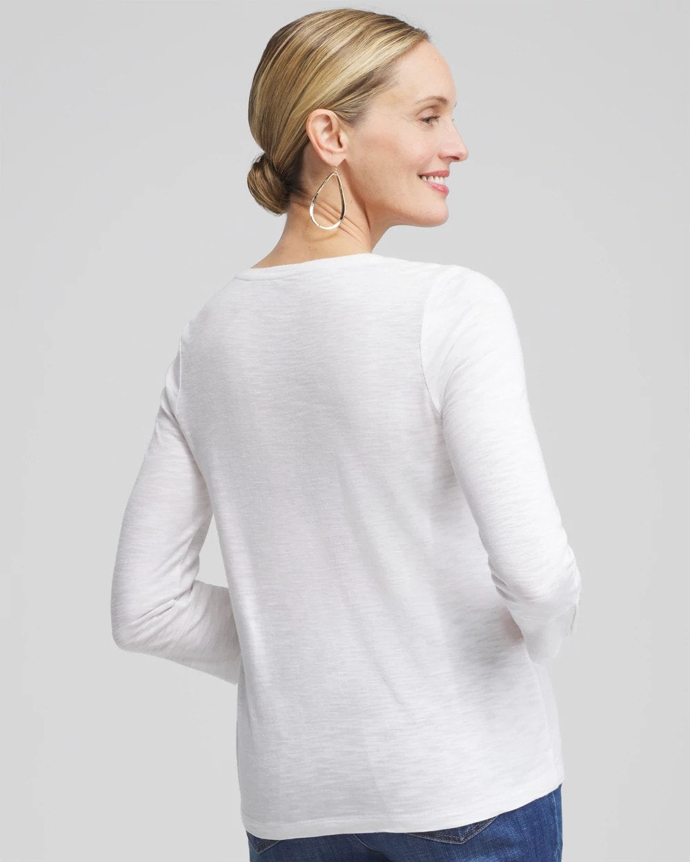 3/4 Sleeve Button Tee - Chico's
