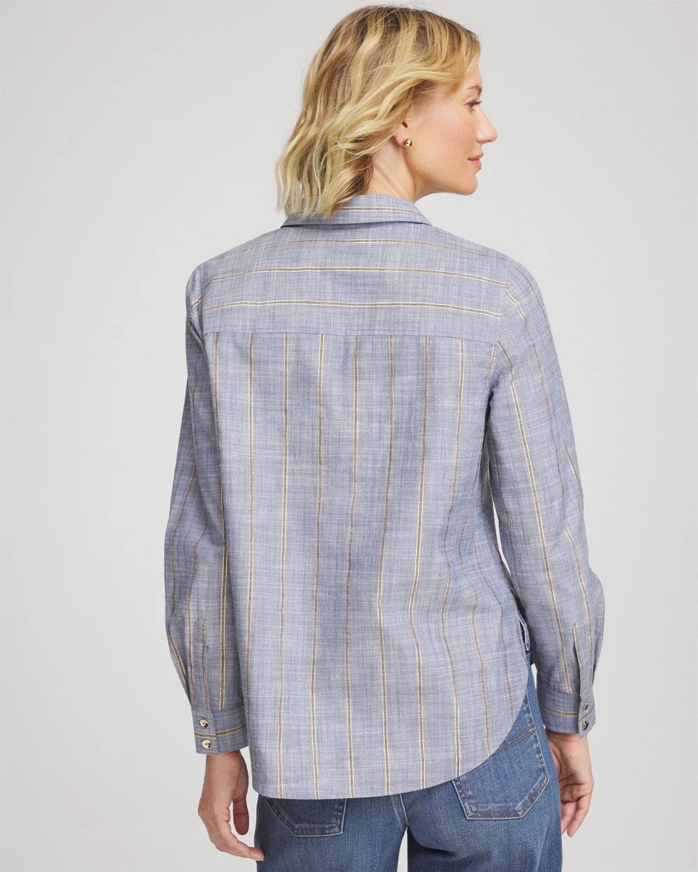 Striped Soft Denim Popover - Chico's