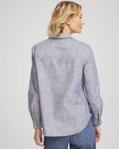 Striped Soft Denim Popover - Chico's