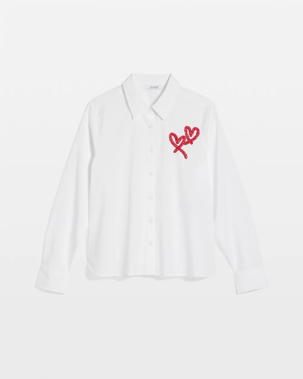 Crystal Heart Poplin Shirt - Chico's