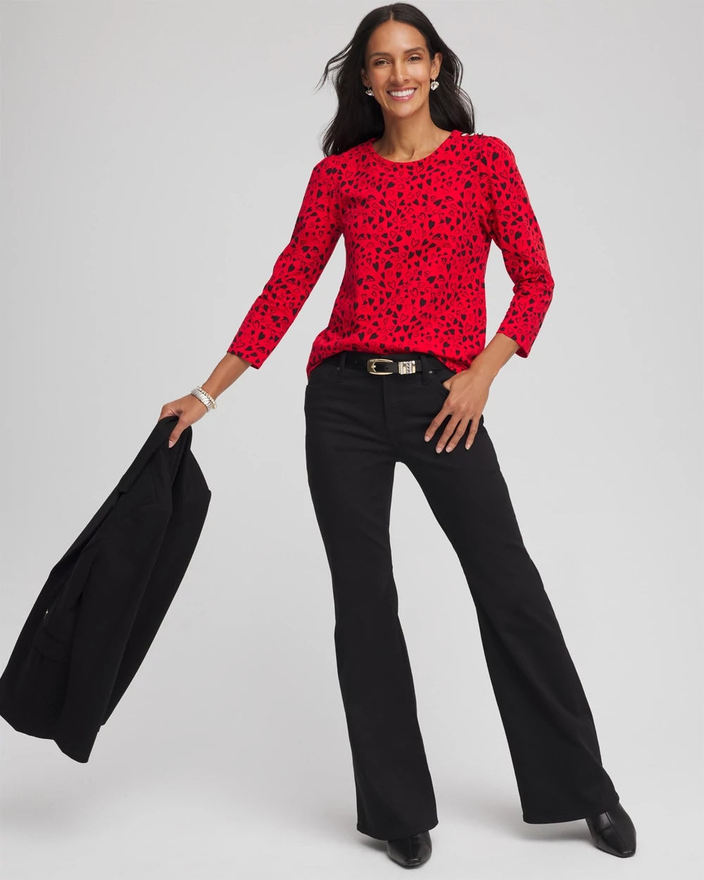 Lover Girl Button Heart Tee - Chico's