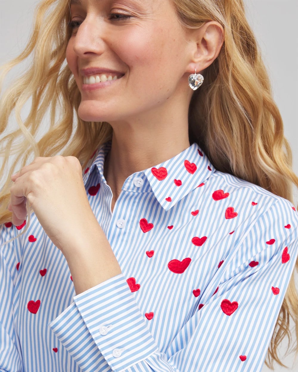 V-Day Striped Poplin Shirt - Chico's