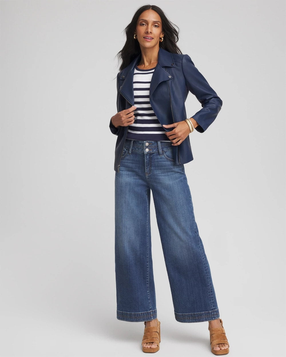 Striped 3/4 Sleeve Perfect Tee - Chico's