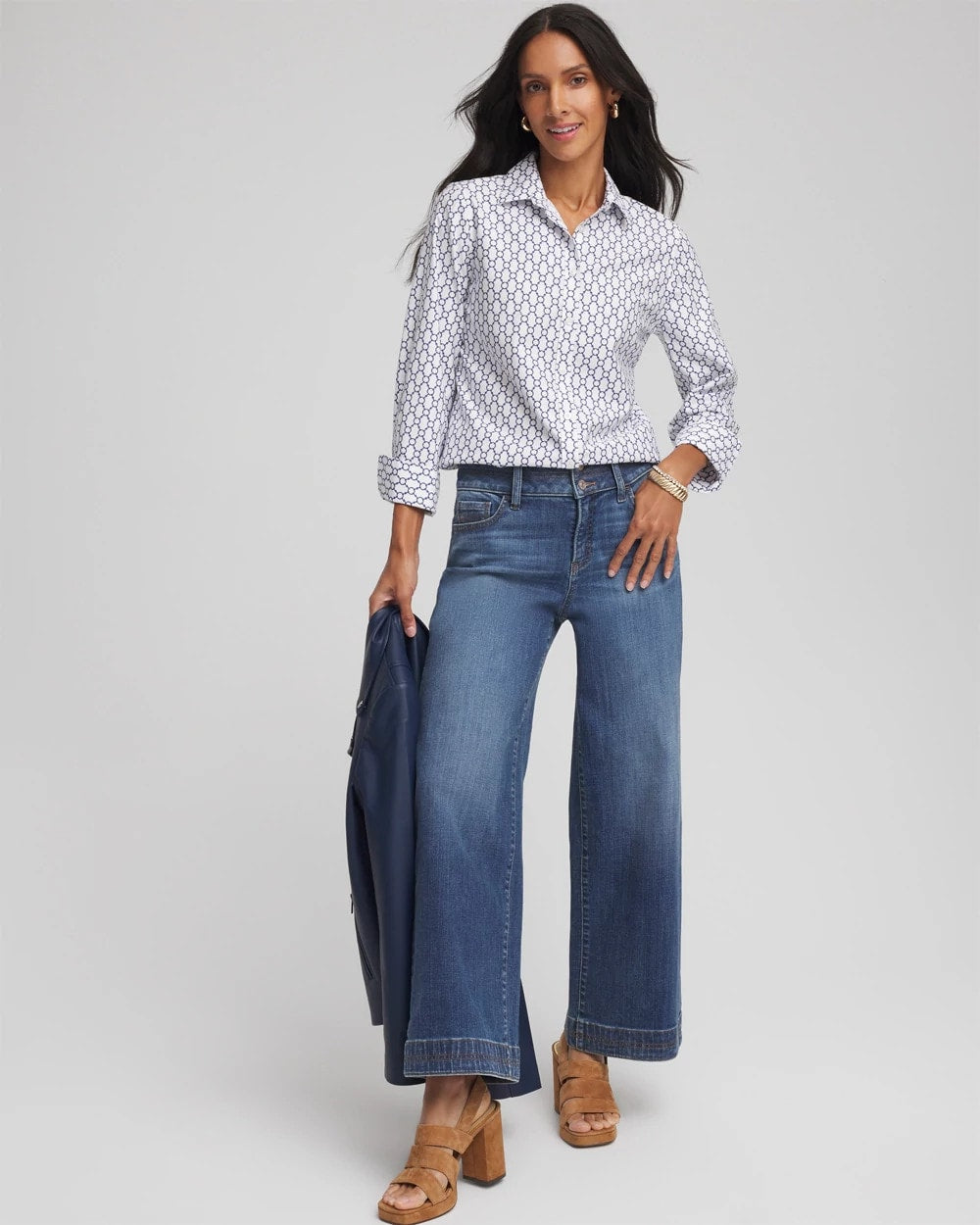 No Iron™  Chain Connection Shirt - Chico's