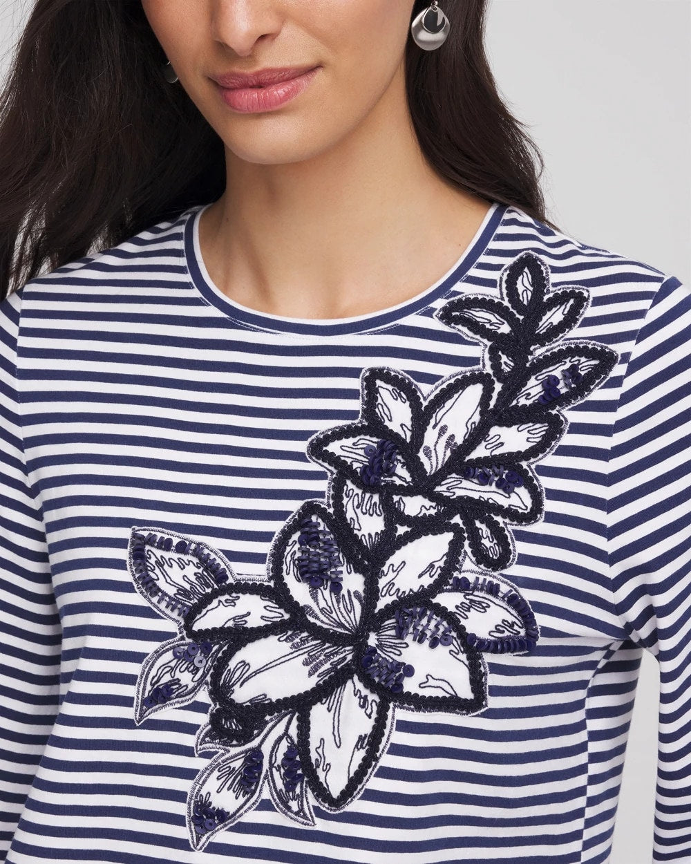 Floral Embroidered Tee - Chico's