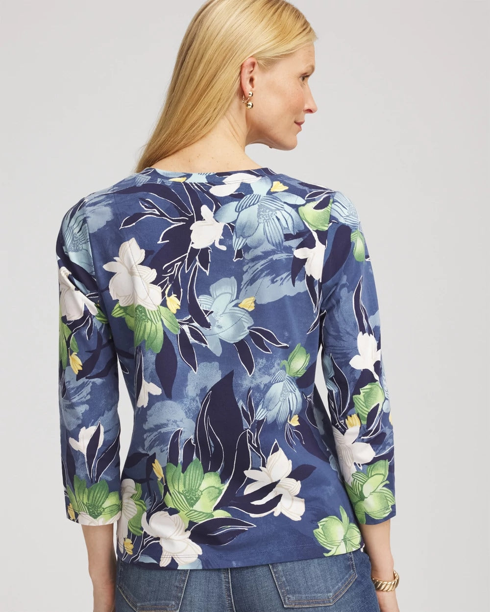 Printed 3/4 Sleeve Perfect Tee - Chico's