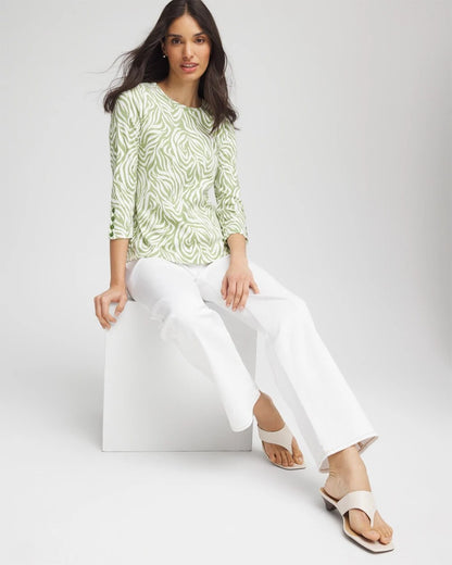 Pima Button Sleeve Tee - Chico's