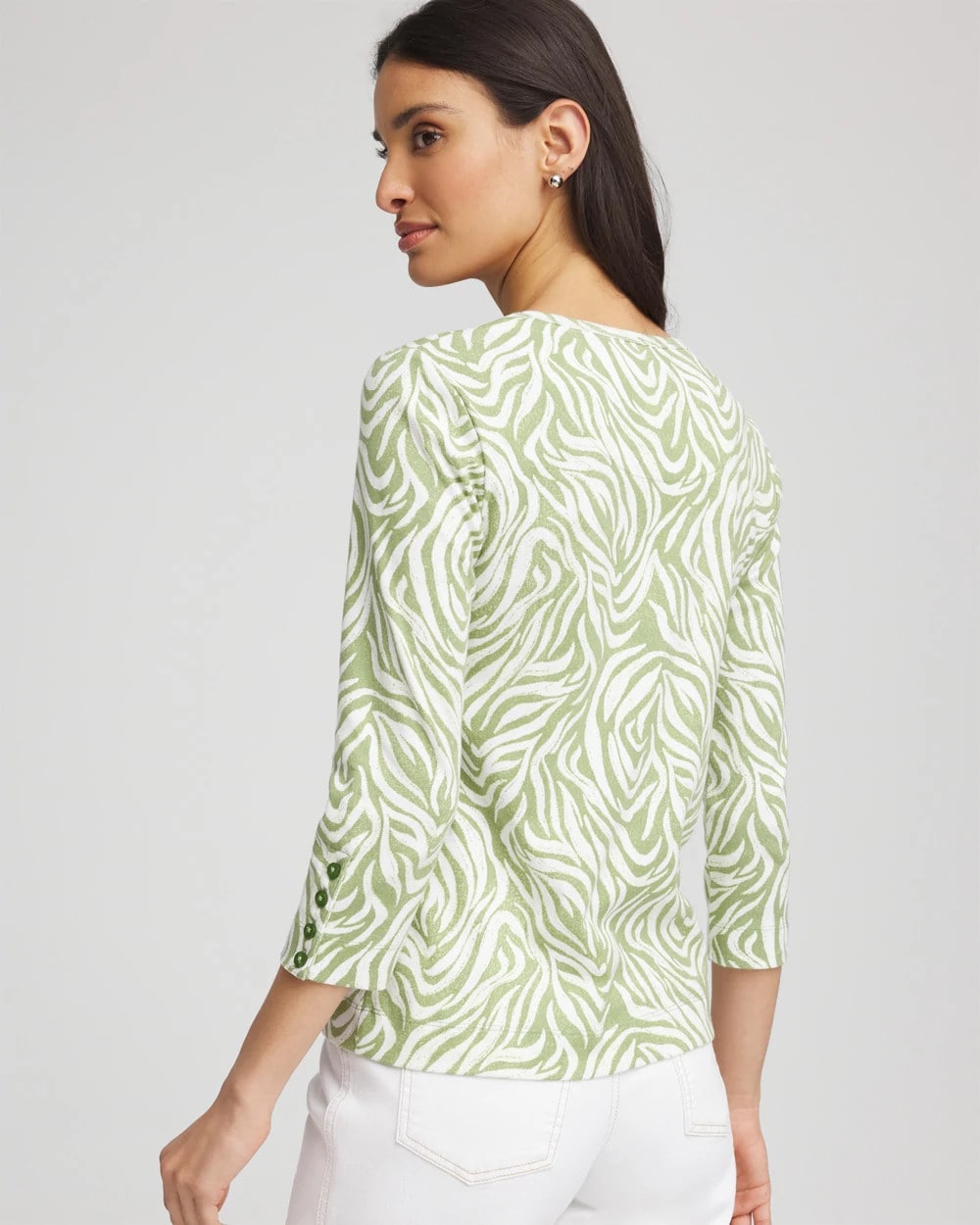 Pima Button Sleeve Tee - Chico's