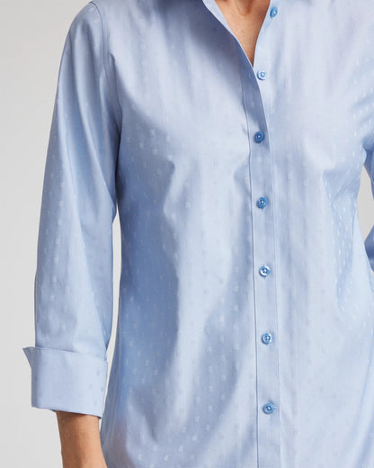 No Iron™ Striped Jacquard Sateen Shirt - Chico's