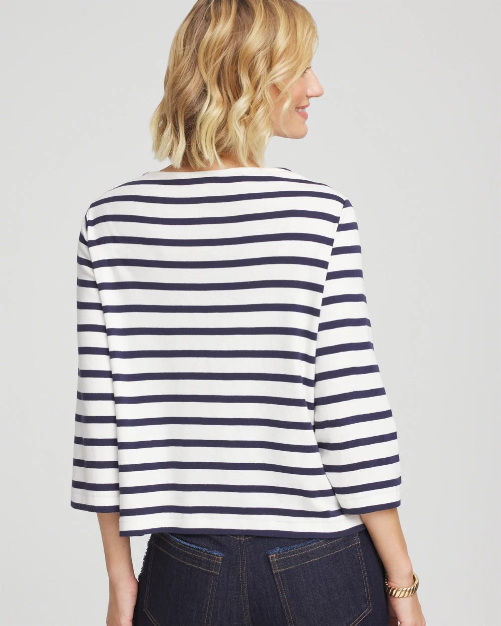 Bateau Neck Stripe Top - Chico's