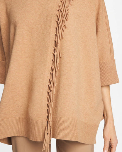 Cowlneck Knit Fringe Poncho - Chico's