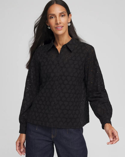 Heart Eyelet Shirt - Chico's