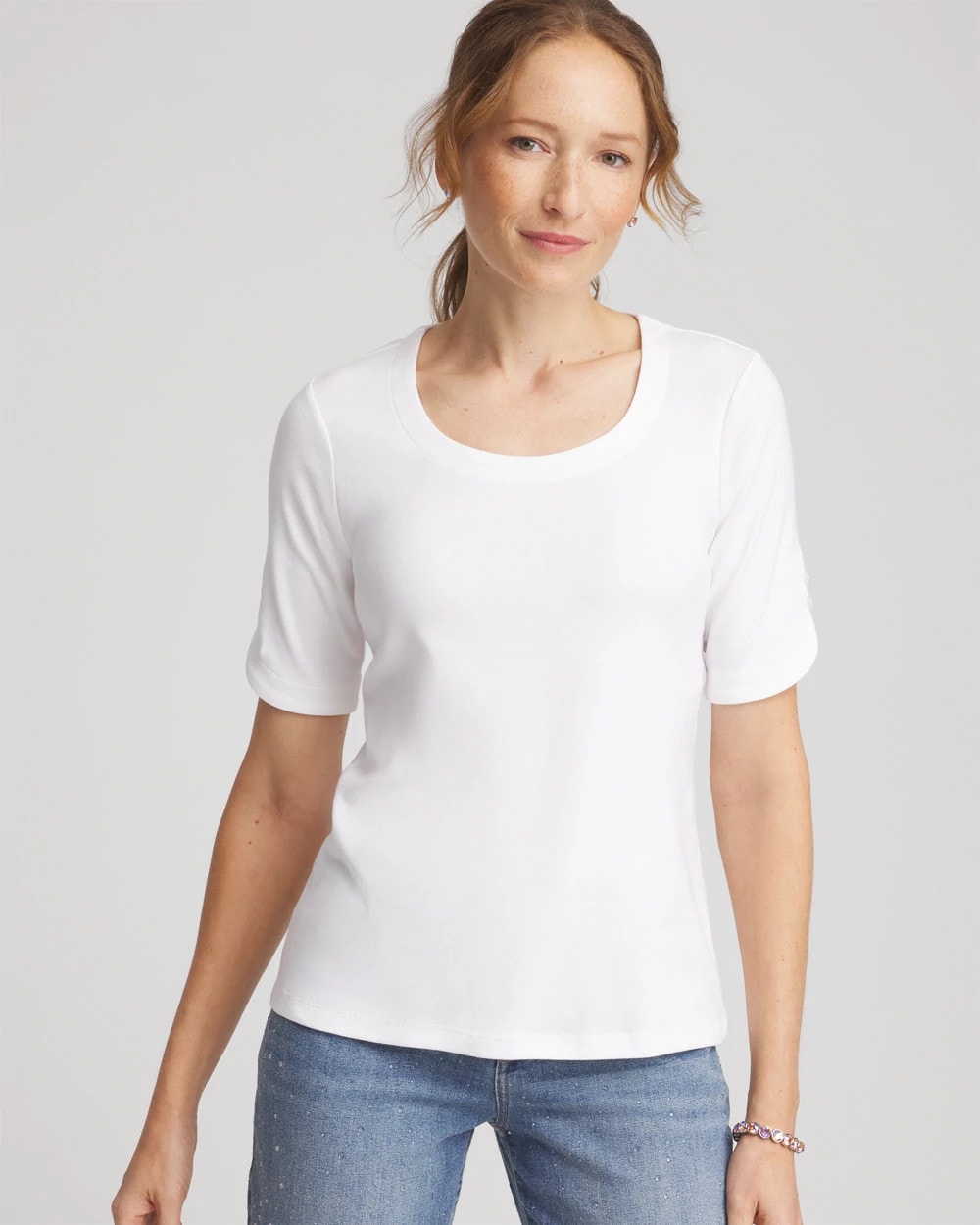 Short Sleeve Pima Tee - Chico's