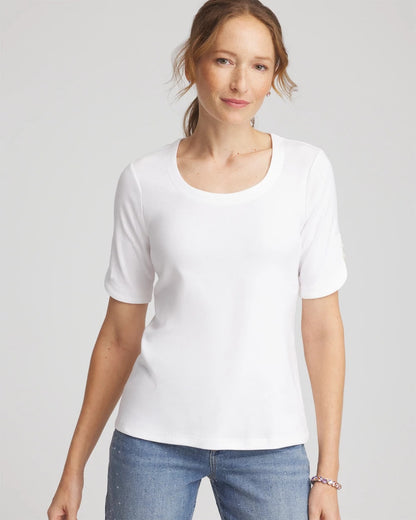 Short Sleeve Pima Tee - Chico's