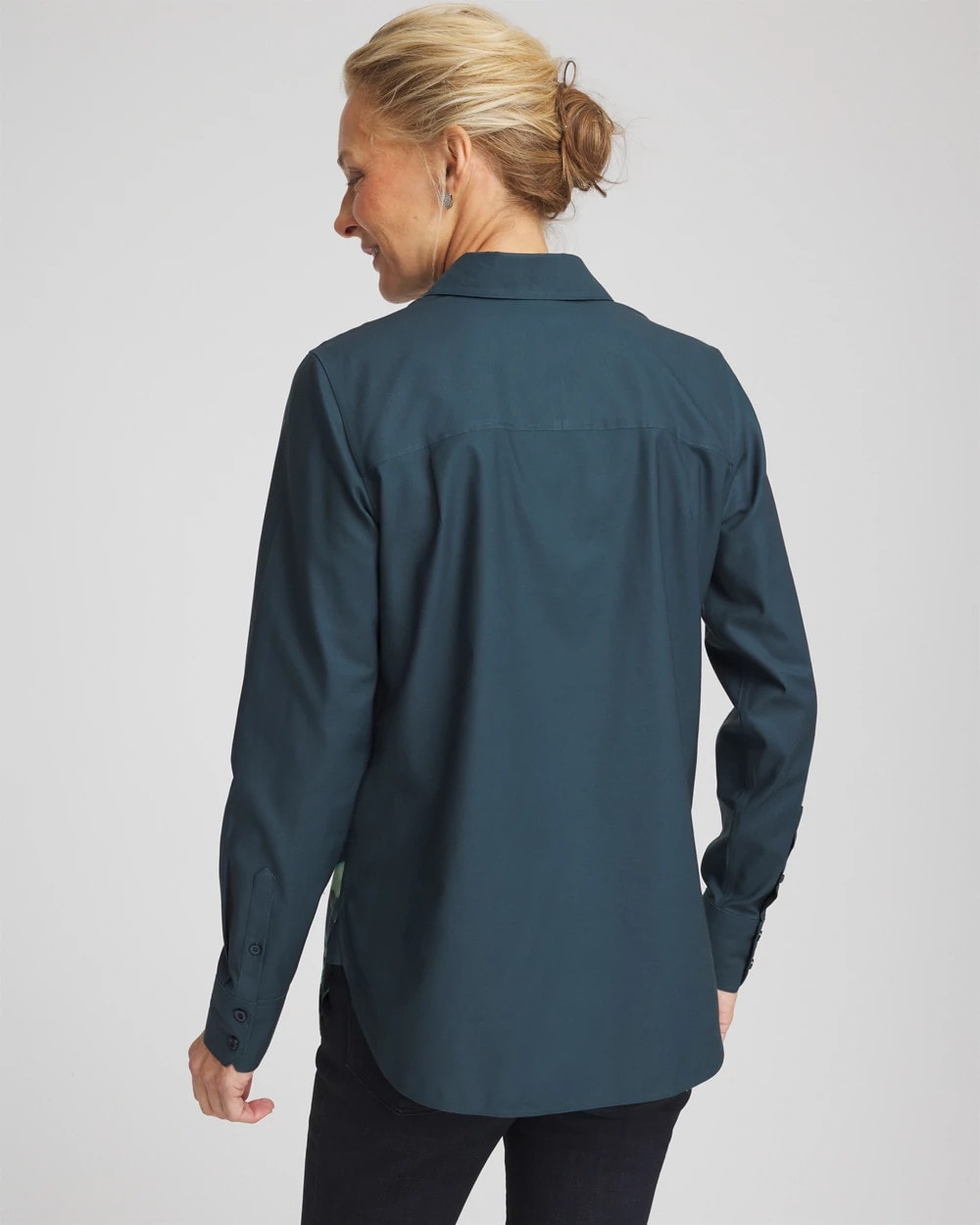 No Iron™ Glacial Flora Sateen Shirt - Chico's