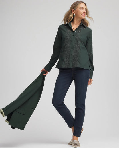 Lace Cotton Voile Shirt - Chico's