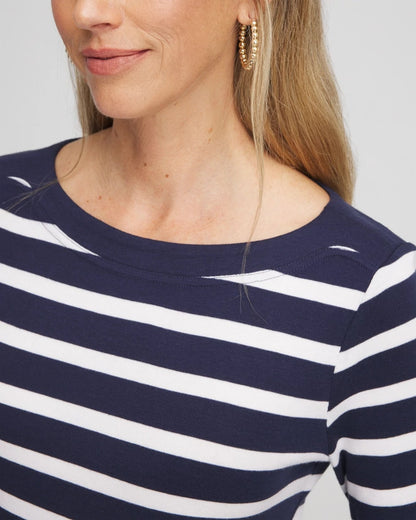 Stretch Cotton Boatneck Tunic - Chico's
