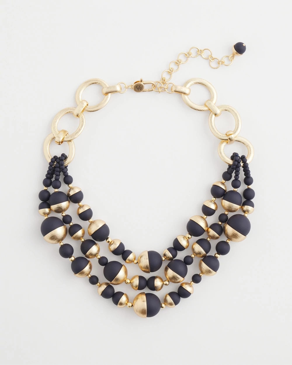 Gold & Navy Bead Necklace - Chico's