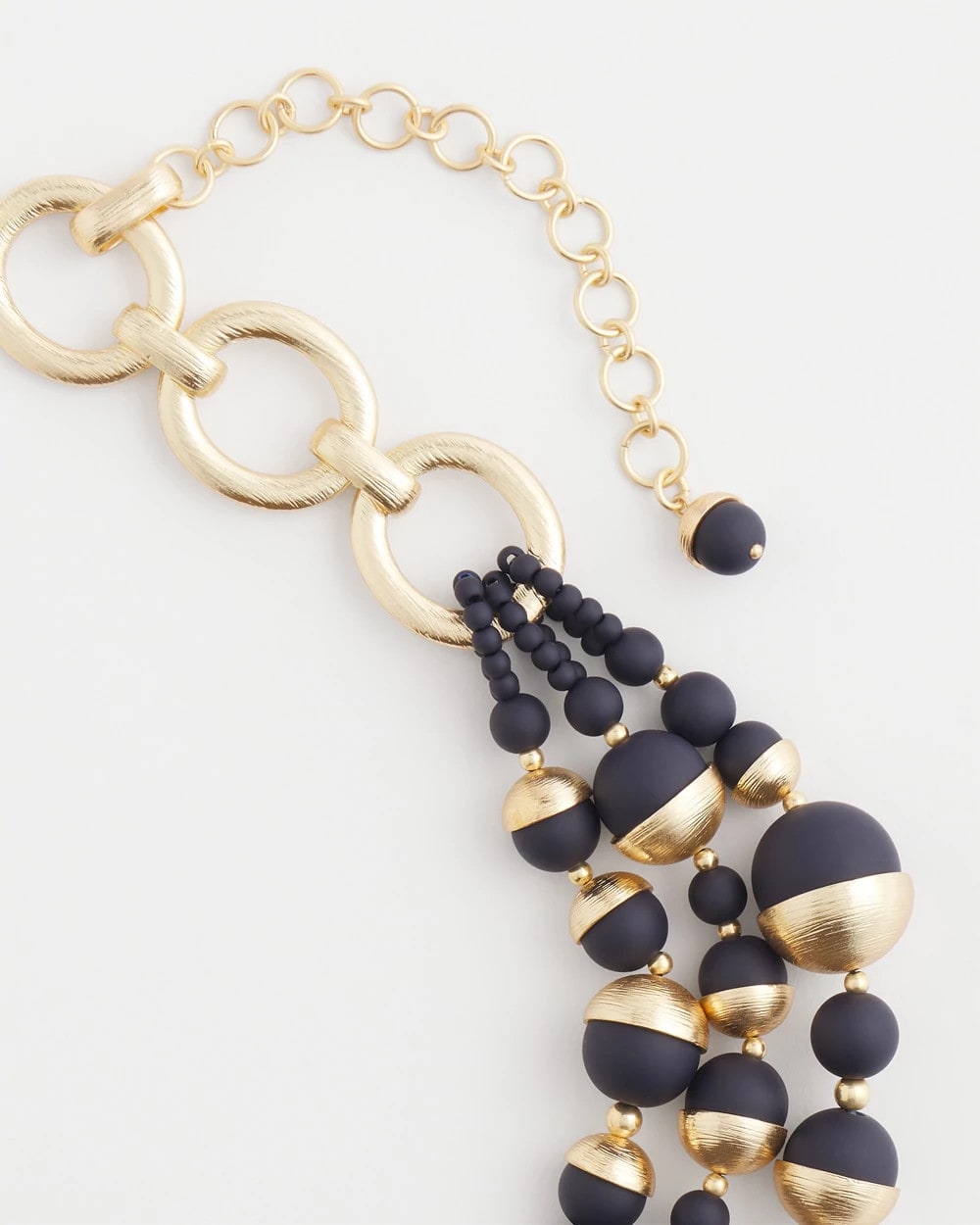 Gold & Navy Bead Necklace - Chico's