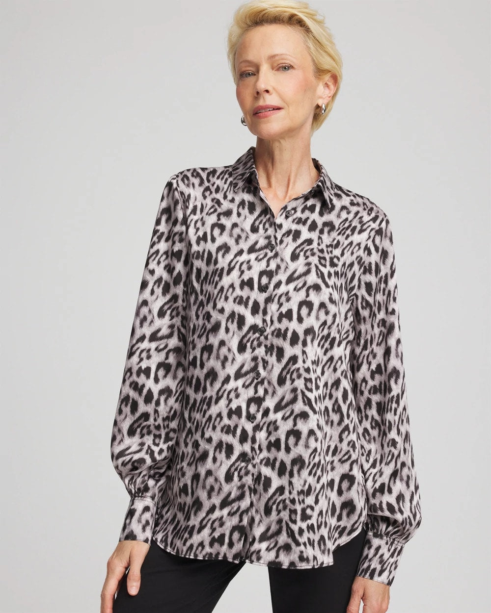 Faux Silk Snowy Animal Shirt - Chico's